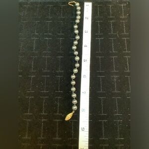 Vintage Faux Black Pearl Bracelet